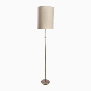 Swedish Floor Lamp with Cast Glass Details, 1950s