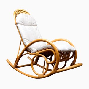 Rocking Chair in Bamboo, Italy, 1970s