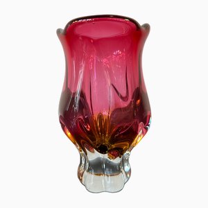 Grand Bol Art Mid-Century en Verre par Josef Hospodka pour Chribska Glassworks, 1960