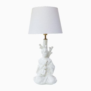 Spanische Tischlampe mit Geisha Figur, 1960er