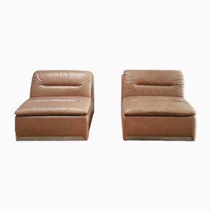 Fauteuils P10 en Cuir Cognac par Alberto Rosselli pour Saporiti Italia, Set de 2