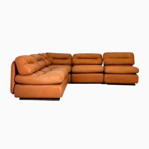Modular Sofa in Leather by Ammannati & Vitelli, 1970s, Set of 5