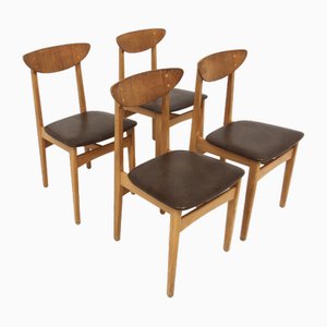 Skandinavische Teak Stühle, 1960, 4 . Set