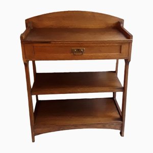 German Art Nouveau Worktable in Oak, 1890s