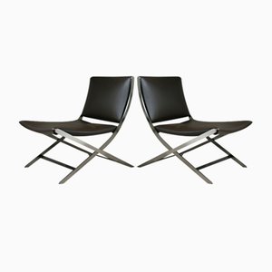 Leather Model Peter Lounge Chairs attributed to Antonio Citterio for Flexform, Set of 2