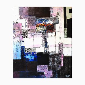 Klur, Patchwork, 2023, Acryl auf Leinwand