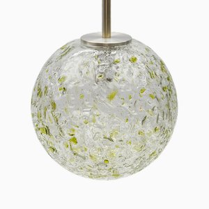 Lampe à Suspension Boule en Verre Vert de Doria, Allemagne, 1960s