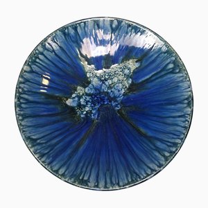Vintage Blue Wall Plate from Germany, 1970s