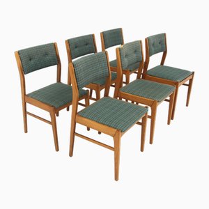 Scandinavian Beech Chairs, Sweden, 1960s, Set of 6