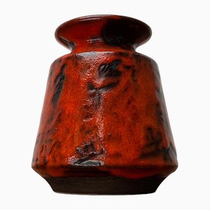 Mid-Century West German Pottery WGP Fat Lava Vase by Ilkra Edelkeramik, 1960s