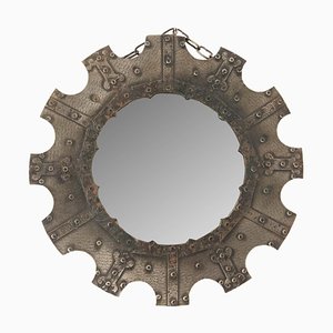 French Wall Mirror Metai Frame in the Neogothic, 1960s