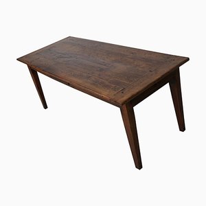 19th Century French Rustic Farmhouse Dining Table in Fruitwood