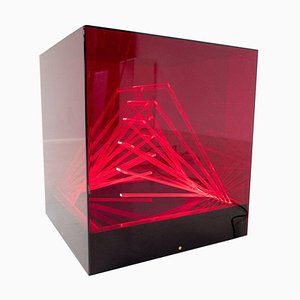 Rote Cubo Di Teo Lampe von James Rivière, 1960er