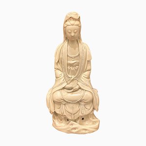 Figurine Blanc-De Chine en Porcelaine de Guanyin, 1880