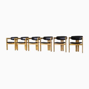 Italienische Esszimmerstühle im Stil von Tobia Scarpa, 1970er, 6er Set