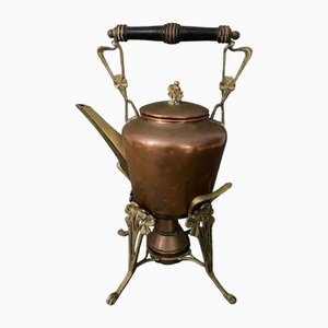 Art Nouveau Copper and Brass Samovar Teapot, 1900