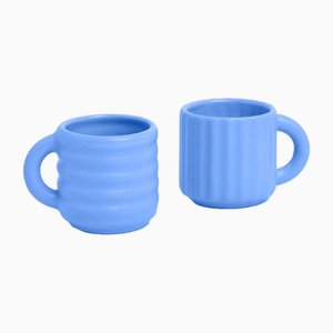 Ripple Espresso in Himmelblau von Form&Seek, 2er Set