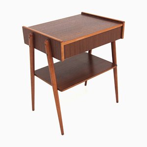 Mahogany Bedside Table from Carlström, Sweden, 1960s