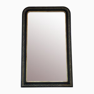 Large Antique Ebonised and Gilt Overmantle Wall Mirror, 1890s