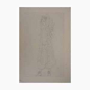 Nach Gustav Klimt, Fantasy Nude, 1919, Signierte Lithographie