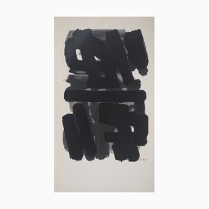 Pierre Soulages, Gouache 6, 1957, Litografía