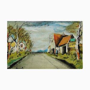 After Maurice De Vlaminck, The Road, 1958, Original Signed Lithograph