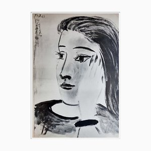 Pablo Picasso, Mujer de perfil, 1948, Litografía