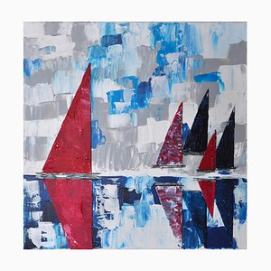 Bridg, The Great Sails 1, 2023, Acryl auf Leinwand