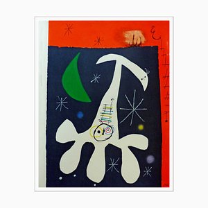 Joan Miro, Solar Bird, Lunar Bird and Spark, 1967, Pochoir