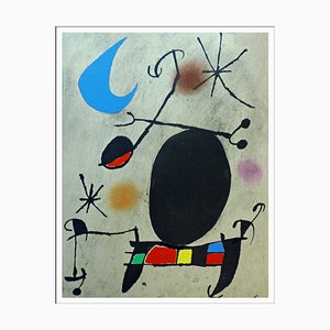 Joan Miro, Solar Bird, Lunar Bird and Spark II, 1967, Litografía