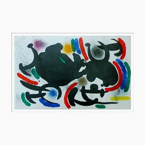 Joan Miro, Composición VII, 1972, Litografía original