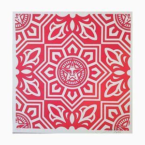 Shepard Fairey (Obey), Venice Pattern Set (Red&White), 2009, Screen Print