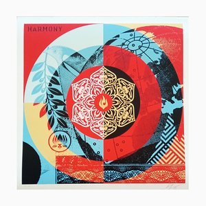 Shepard Fairey (Obey), Estandarte constructivista negro, Serigrafía