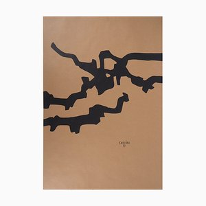 After Eduardo Chillida, Abstraction in Black, Lithograph