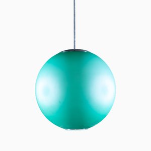 Italian Turquoise Ceiling Lamp by Fontana Arte