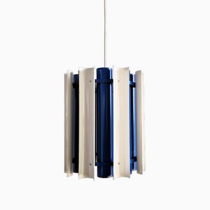 Blue and White Pendant Lamp by Yki Nummi for Orno, Finland, Mexico, 1960s