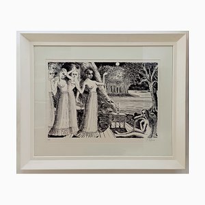 Paul Delvaux, Le bout du monde, 1968, Incisione