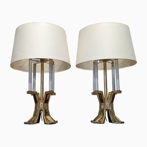 Lampes Lion Paw Dorées, Set de 2