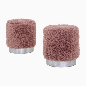 Tabourets Mid-Century Rose, Set de 2