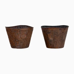 Cache-Pots Vintage en Cuivre, Italie, Set de 2