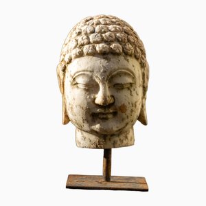 Testa di Buddha in marmo