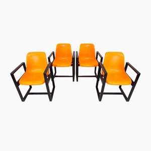 Dining Room Office Chairs from Mann Möbel, 1970s, Set of 4