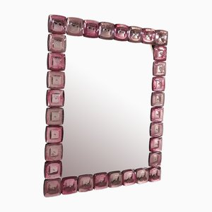 Espejo de cristal de Murano rubí de Fratelli Tosi
