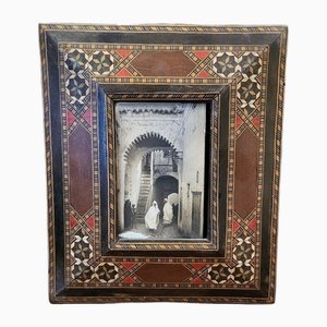 Vintage Wooden and Inlaid Wood Frame