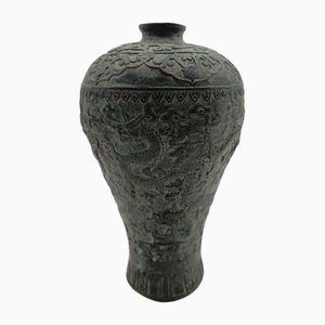 Vase Antique en Bronze, Chine