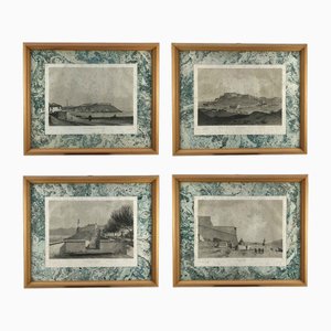 Andrè Durand, Views of the Island of Elba, 1862, Lithographs, Framed, Set of 4