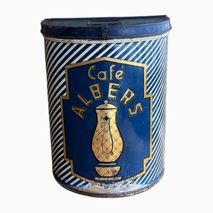 Recipiente de café azul vintage
