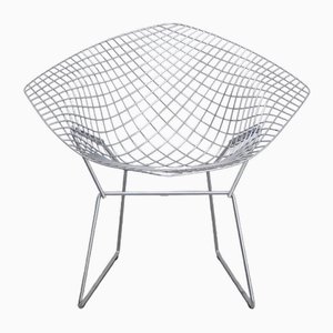 Chrome Diamond Lounge Chair by Harry Bertoia for Knoll International, 1952