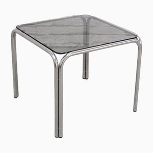 Mid-Century Side Table in Chrome and Glass by Gastone Rinaldi, 1970s