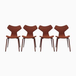 1st Edition Grand Prix Chairs by Arne Jacobsen for Fritz Hansen, Set of 4, 1959